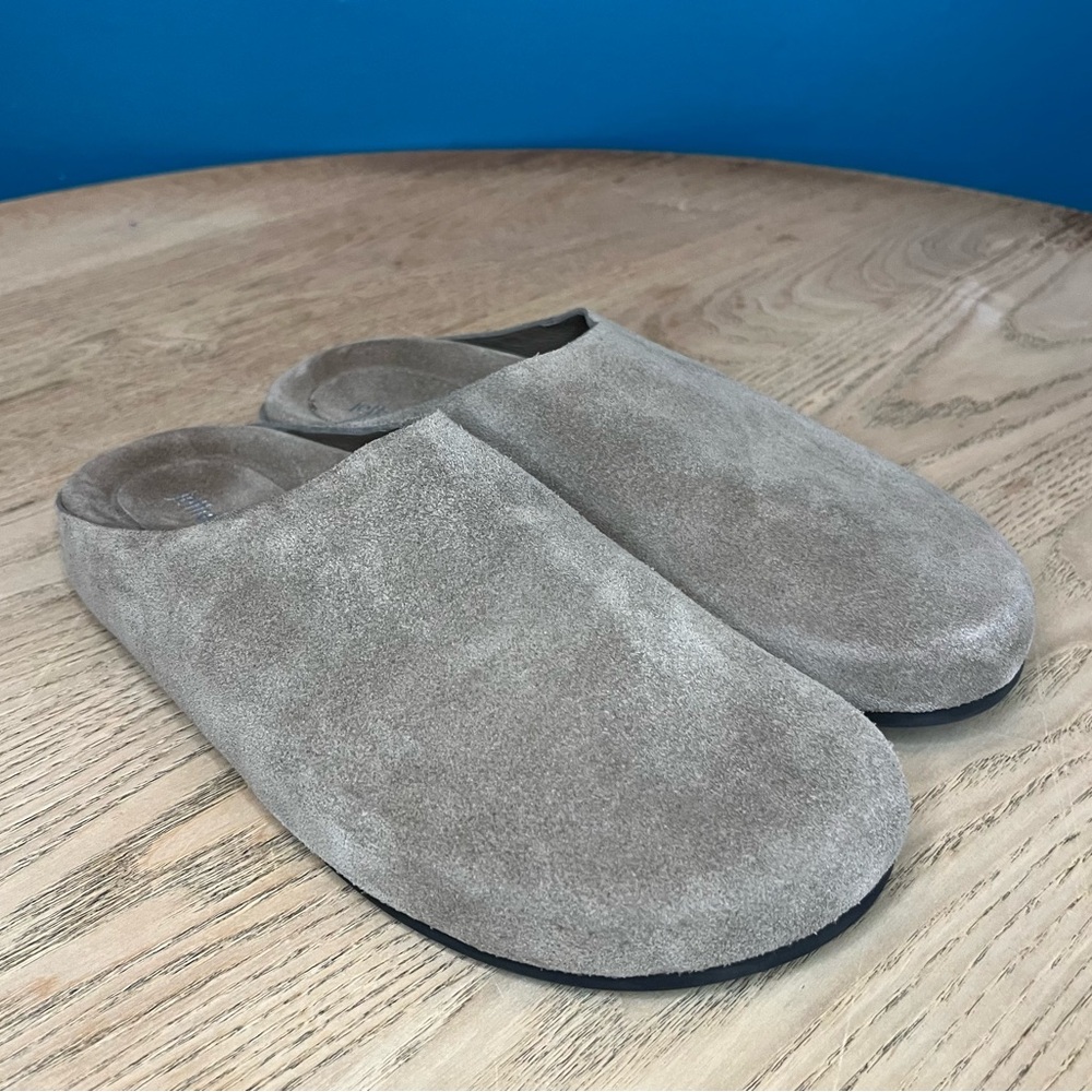 Jeffrey Campbell Anthropologie Content Mule Slides Suede Slip On Taupe Women’s 7